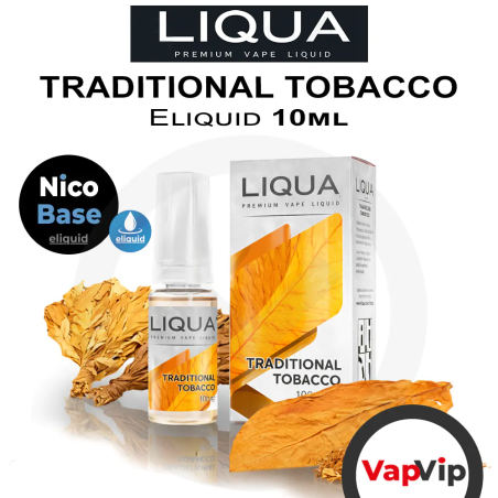 TRADITIONAL TOBACCO E-liquido 10ml - LIQUA
