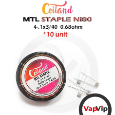 10 Premades Ni80 MTL Staple Coil 0,68 Ohm - Coiland