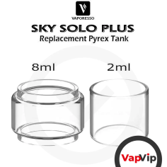 SKY SOLO PLUS  2ml / 8ml Pyrex replacement tank glass- Vaporesso