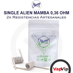 SINGLE ALIEN MAMBA 0,36 Ohm handcrafted coils Charro Coils