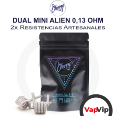 DUAL MINI ALIEN 0,13 Ohm handcrafted coils Charro Coils