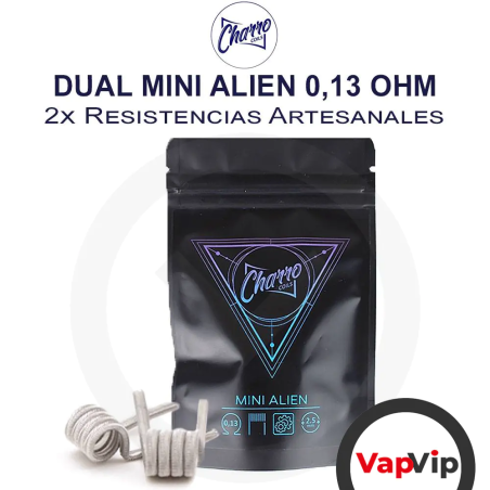 DUAL MINI ALIEN 0,13 Ohm handcrafted coils Charro Coils