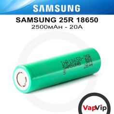 Samsung 25R 20A 2500mAh 18650 Battery