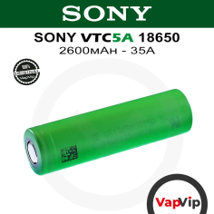 Batería 18650 Sony VTC5A 2600mAh 35A - Compra Online - VapVip