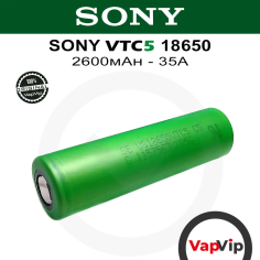 Batería 18650 Sony VTC5 2600mAh 35A - Compra Online - VapVip