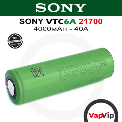 Sony 21700 VTC6A 4000mAh - 40A US21700VTC6A Battery