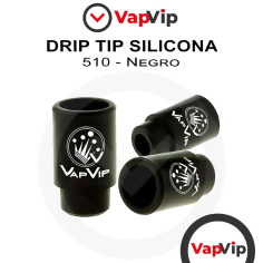 Drip Tip 510 Silicona Negro