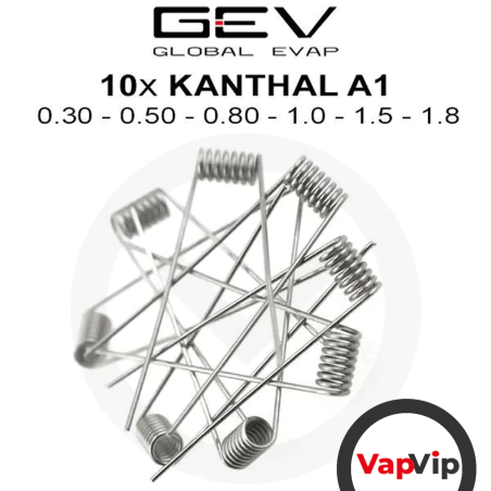 10 Resistencias Kanthal A1 Microcoil para Atomizadores Prefabricadas