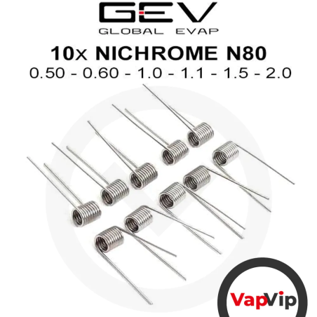 10 Premades Nichrome - N80 Pre-maded Wires Microcoils