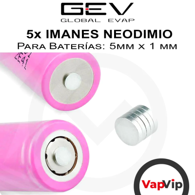 5 Neodymium magnets for batteries
