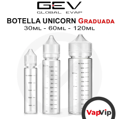 GRADUATED Unicorn Eliquid Bottle Refiller 30ml - 60ml - 120ml