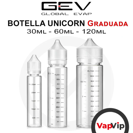 GRADUATED Unicorn Eliquid Bottle Refiller 30ml - 60ml - 120ml