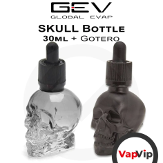 SKULL Botella de vidrio para eliquido Calavera 30ml