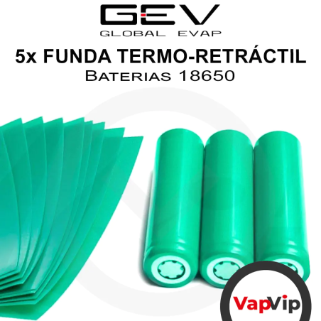 Funda Termo-Retráctil para Baterias 18650 (pack de 5)