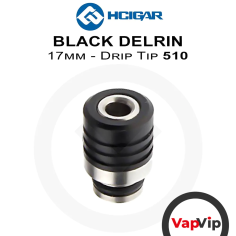 Drip Tip 510 Negro Delrin/Inox HCigar España
