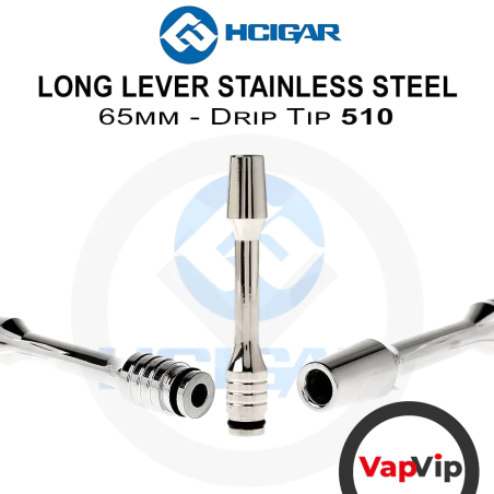 Drip Tip 510 LONG LEVER Inox - HCigar