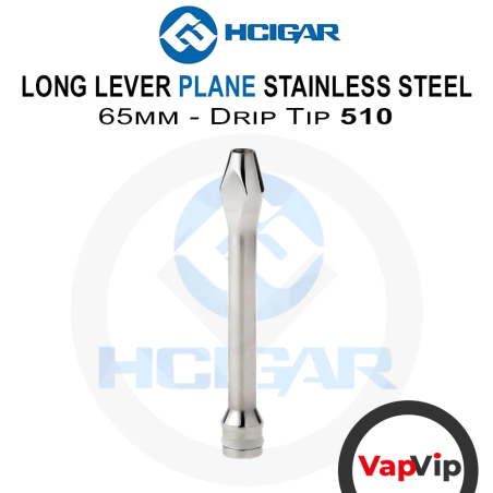 Drip Tip 510 LONG LEVER PLANE Inox - HCigar