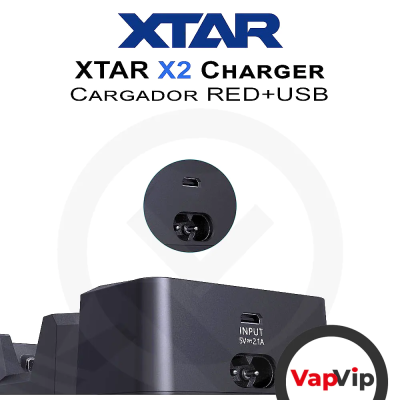 Xtar X2 RED+USB Kit Battery Universal Charger LCD Screen