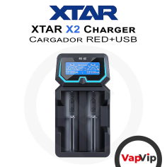 Xtar X2 RED+USB Kit Battery Universal Charger LCD Screen