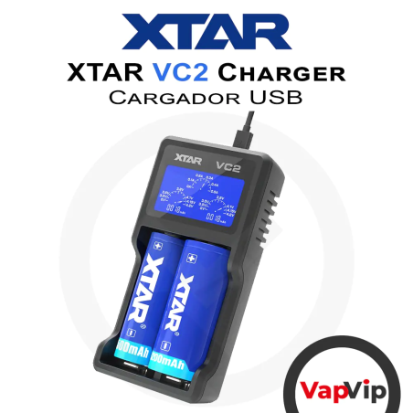 Xtar VC2 USB Kit Battery Universal Charger LCD Screen