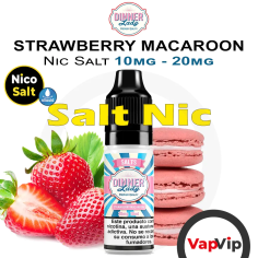 Nic Salt Strawberry Macaroon Nicotine Salts Eliquid 10ml - Dinner Lady