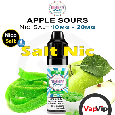 Nic Salt Apple Sours Nicotine Salts Eliquid 10ml - Dinner Lady
