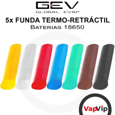 Funda Termo-Retráctil para Baterias 18650 (pack de 5)
