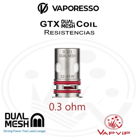 GTX Dual Mesh Vaporesso Coil Resistencias