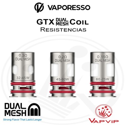 GTX Dual Mesh Vaporesso Coil Resistencias