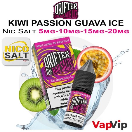 Nic Salt KIWI PASSIONFRUIT GUAVA - Drifter Bar Salts