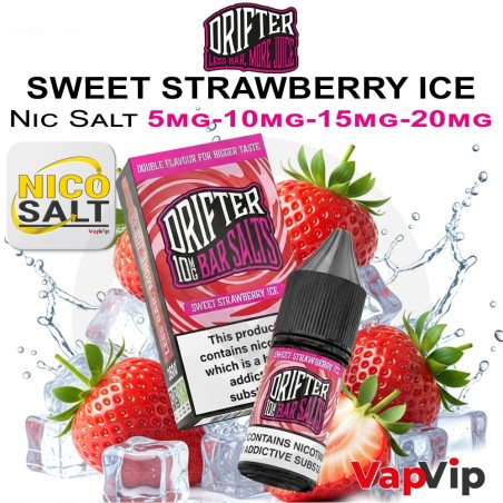 Nic Salt SWEET STRAWBERRY ICE - Drifter Bar Salts
