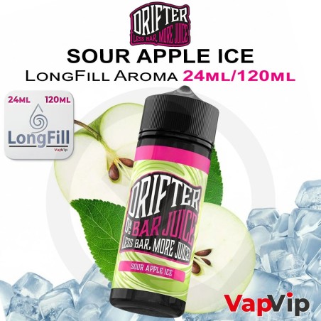 SOUR APPLE ICE LongFill 24/120ml - Drifter Bar