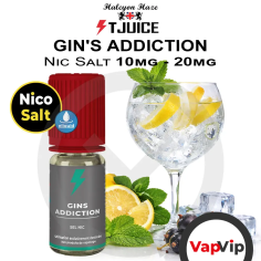 Nic Salt GIN'S ADDICTION 10ml - Halcyon Haze Nicotine Plus