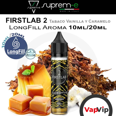FIRST LAB 2 Tobacco Vanilla Caramel Longfill 10/20ml - Suprem-e