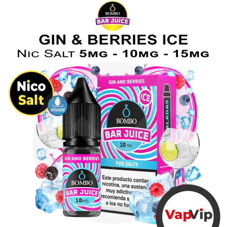 Gin & Berries Ice Bombo Bar Juice