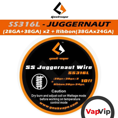 SS316L JUGGERNAUT - 3m Coil Wire Roll - GeekVape
