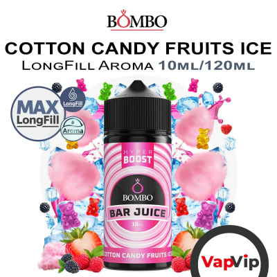 Cotton Candy Fruits Ice LongFill Aroma 10/120ml - Bombo Bar Juice Hyper Boost
