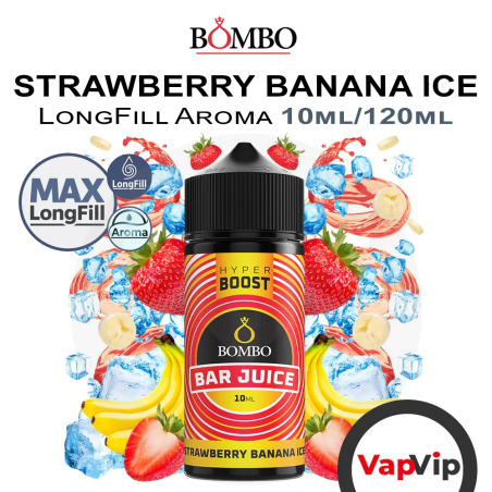 Strawberry Banana Ice LongFill Aroma 10/120ml - Bombo Bar Juice Hyper Boost