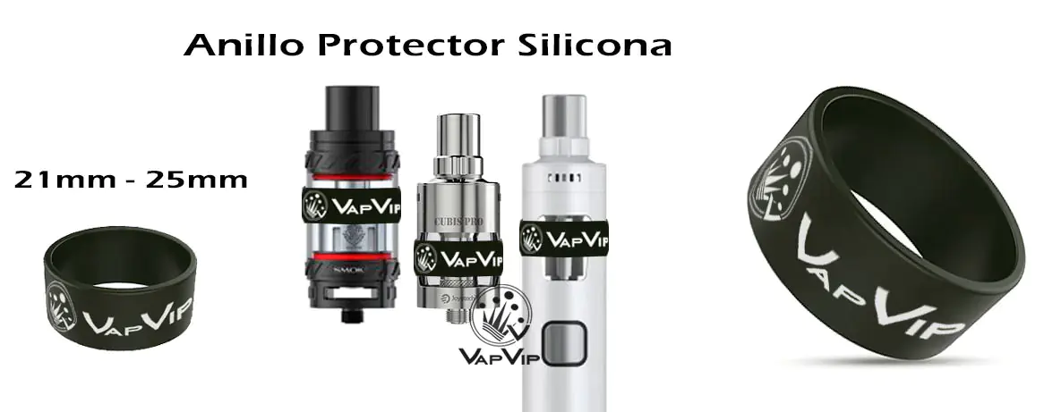 Anillo protector de silicona negro instalado