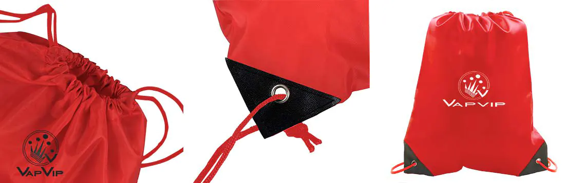 Mochila saco VapVip detalle logo