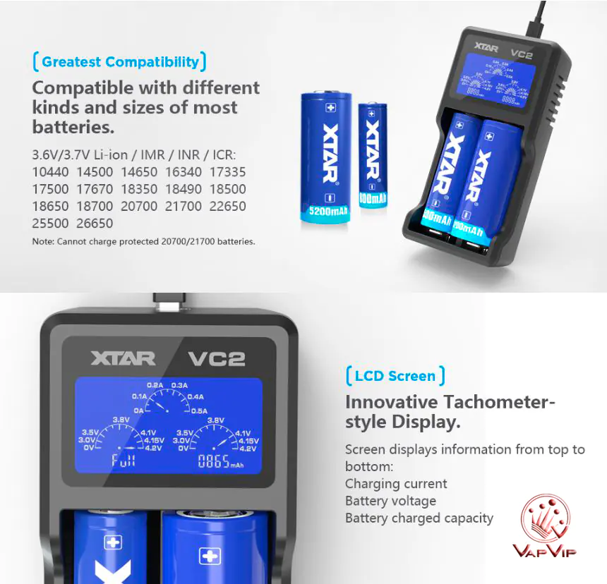 Xtar VC2 USB Power