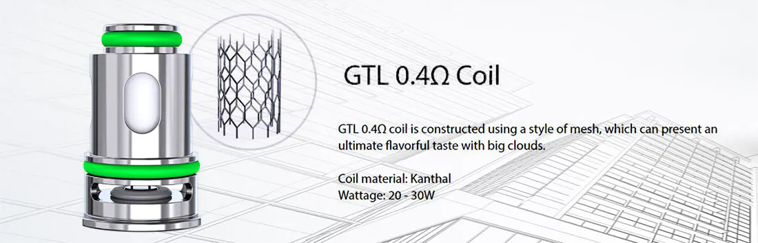 Eleaf GTL 0.4 ohm coil detail