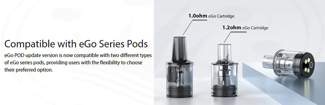 Compatibilidad con pods de la serie eGo Joyetech eGo POD Update Version