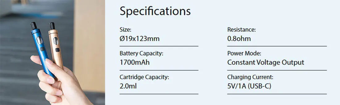 Specifications eGo AIO2 Kit by Joyetech