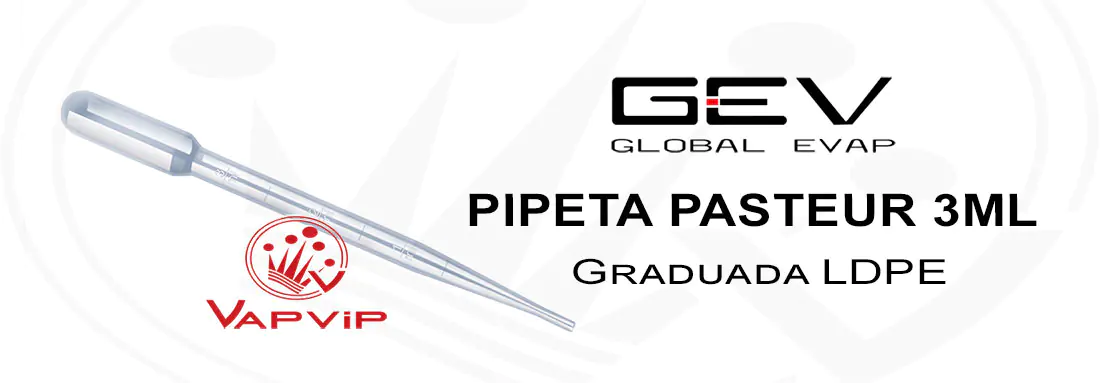 Pipeta Pasteur de 3ml graduada