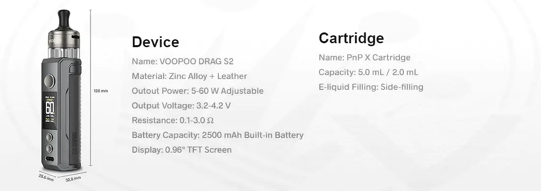 DRAG S2 60W + PnP-X Kit Voopoo