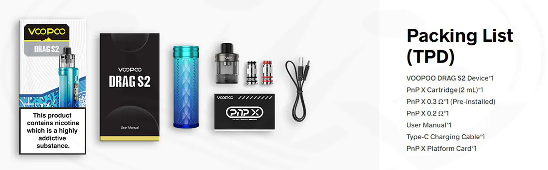 Los mejores cigarrillos electrónicos y equipos de vapeo en España Content DRAG S2 Voopoo Kit