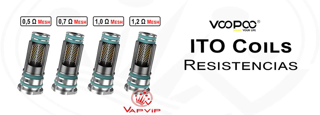 Voopoo ITO coil lineup M0 M1 M2 and M3