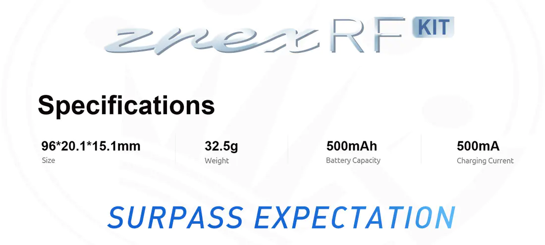 Zrex RF Pod Kit Smok Specifications 