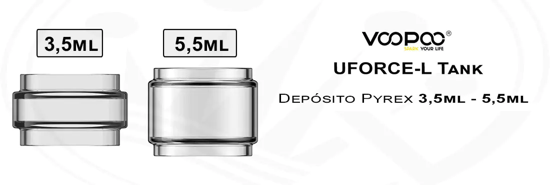 La mejor tienda de cigarrillos electrónicos y vapeo de España Pyrex Uforce L Tank Voopoo